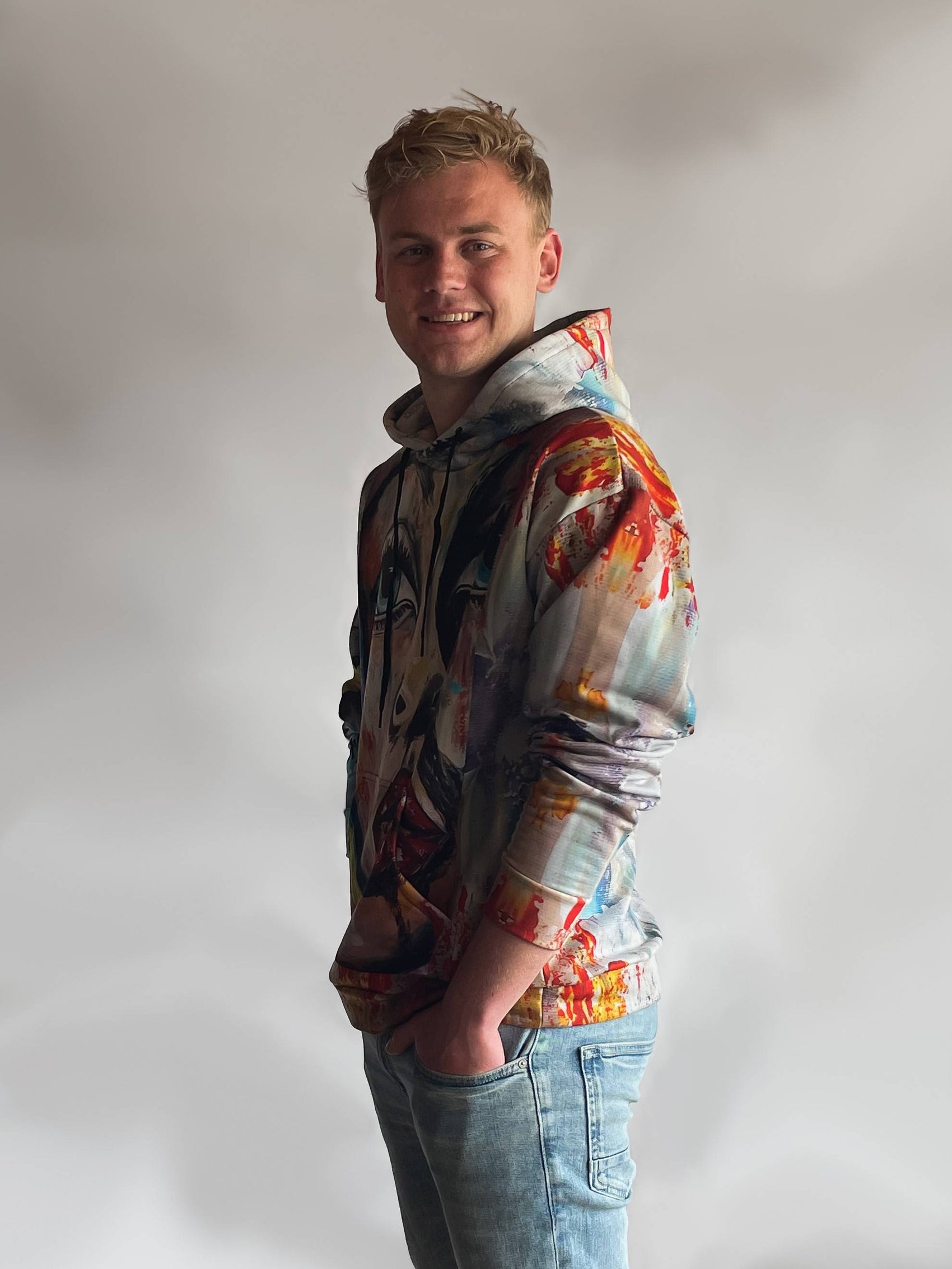 comfortable fit art inspired hoodie by Aphellos brand