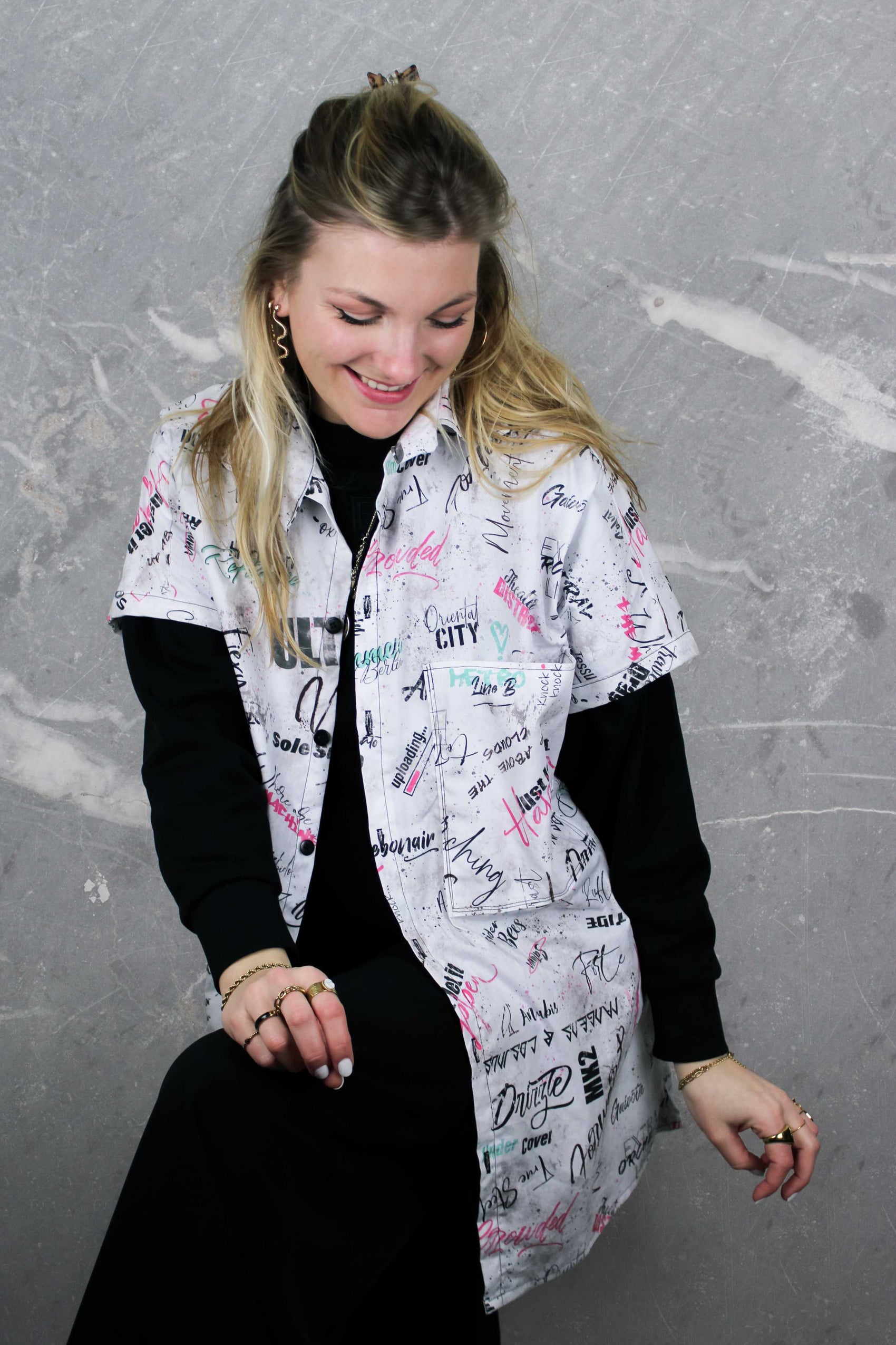 Make a statement with our handmade Oriental City Blouse, a sustainable and stylish piece that showcases your unique style and values.